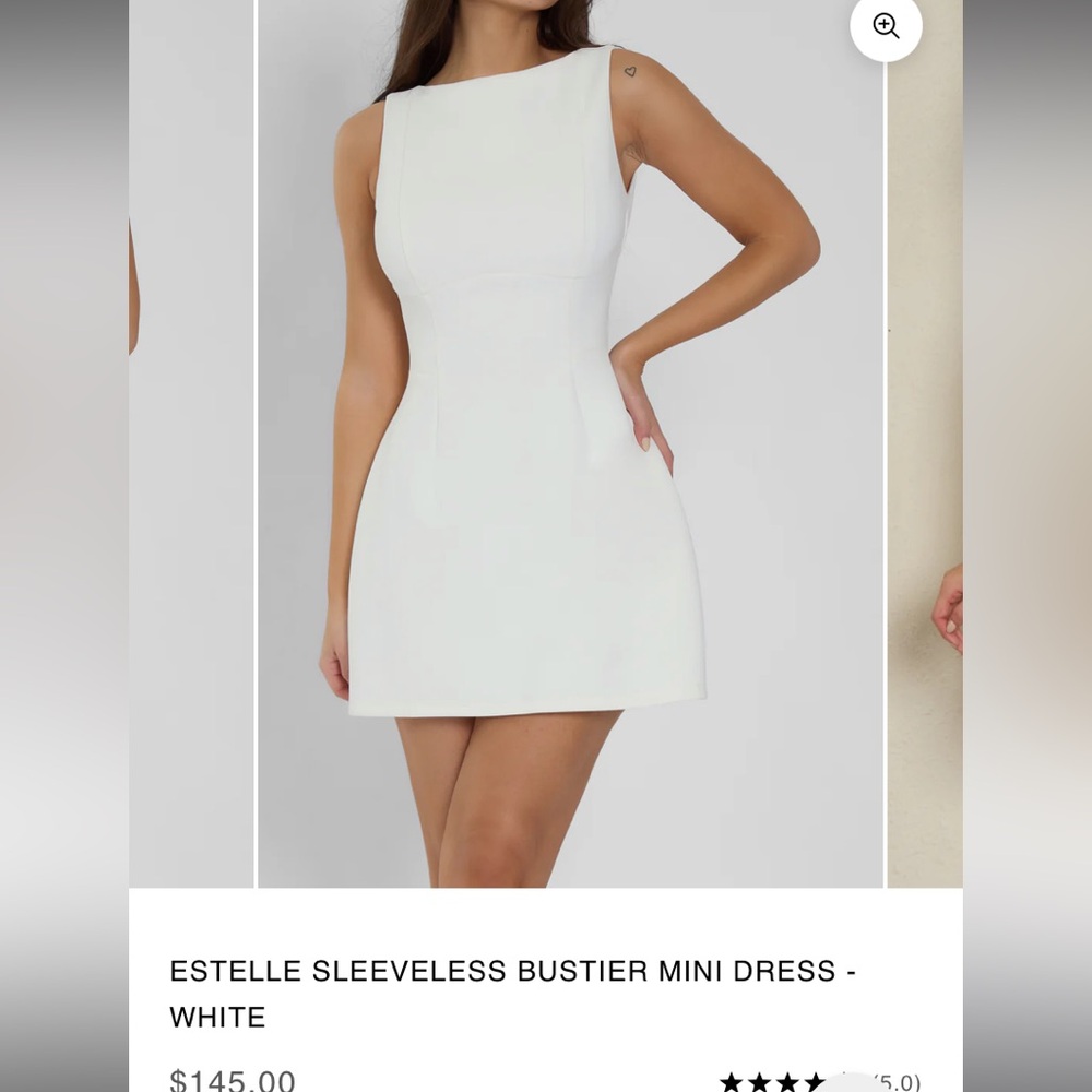 LEAU estelle bustier sleeveless mini dress
